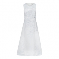 Debenhams Rjr.john Rocha Girls white rose detail ruched dress