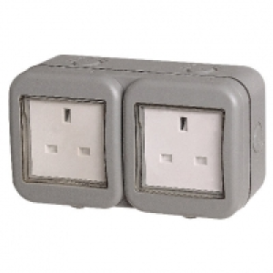 Masterplug IP55 13A Unswitched Socket 2 Gang WPB24 £9.99