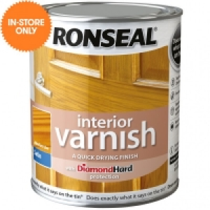 Ronseal Interior Varnish Satin Medium Oak 750ml &pound;9.59