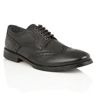 Debenhams Frank Wright Black Leather Merc brogue derby shoes