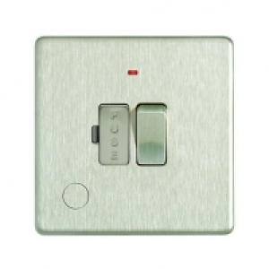 Wickes 13A Switched Fused Socket + LED Screwless Flat Plate  £14.99