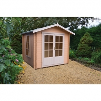 Wickes  Shire Barnsdale Double Door Log Cabin - 8 x 8 ft - With Asse