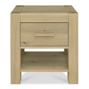 Oak Turin bedside cabinet with single drawer £238.00