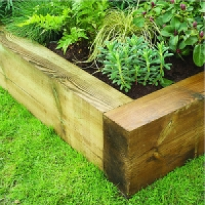 Wickes Jumbo Garden Sleeper 125 x 250mm x 1.8m Light Green £32.99