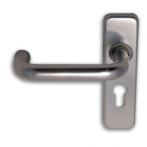 4FireDoors Roundbar Euro Profile Lock Lever Satin Anodised A