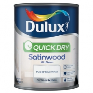 Dulux Quick Dry Satinwood Pure Brilliant White 750ml