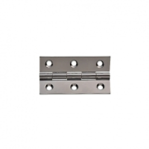 Wickes Butt Hinges Solid Brass Chrome Plated 63mm 2 Pack