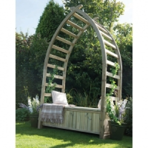 Forest Garden Whitby Gothic Slatted Arbour - 1540 x 760 mm