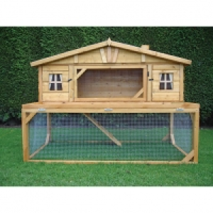 Shire Timber Apex Chicken Mansion House & Run - 5 x 1 ft