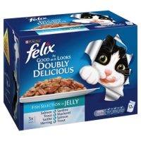Wilko  Felix As Good As It Looks Pouch Cat Food Fish in Jelly 12 x 