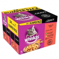 BMStores  Whiskas Traditional Cat Food in Gravy 24pk