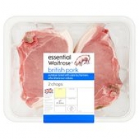 Ocado  Essential Waitrose 2 Pork Chops
