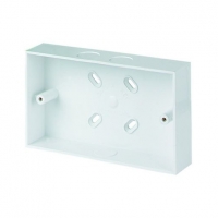 Wickes  Wickes 2 Gang Pattress Box and Adaptor White 32mm