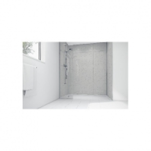 Wickes White Sparkle Gloss Laminate 1200x900mm 2 sided Showe