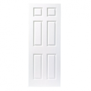 Wickes Woburn Internal Moulded Door White Primed Grained 6 P