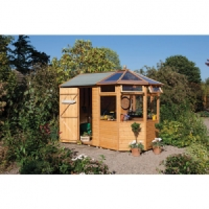 Rowlinson Shiplap Timber Potting Store Honey Brown - 7 x 10
