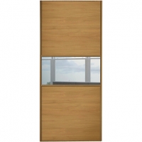 Wickes  Wickes Sliding Wardrobe Door Fineline Oak Panel & Mirror 222