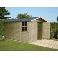 Wickes  Shire Modular Apex Double Door Timber Shed - 7 x 13 ft