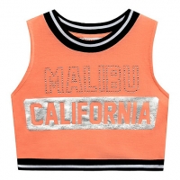 Debenhams Bluezoo Girls orange Malibu crop top