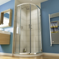 Wickes  Wickes Semi Frameless Quadrant Shower Enclosure with Tray 90