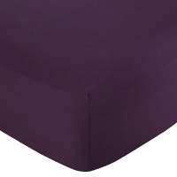 Debenhams Home Collection Plum cotton rich percale fitted sheet