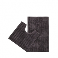 Debenhams Home Collection Dark grey bath mat and pedestal set