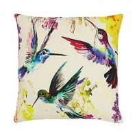 Debenhams Home Collection White watercolour bird cushion