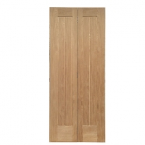 Wickes  Wickes Geneva Internal Cottage Bi-fold Door Oak Veneer 5 Pan