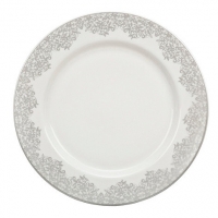 Debenhams Denby Monsoon Filigree Silver dinner plate