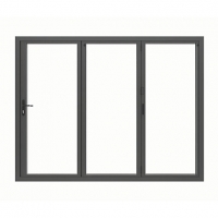 Wickes  Jci Aluminium Folding Door Set Grey Right Opening 2090 x 239