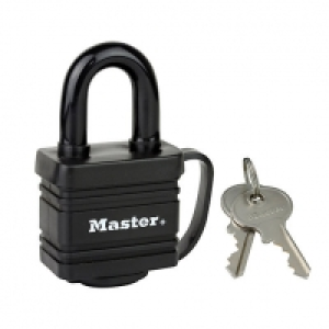 Wickes  Master Lock 7804EURD Weather Tough Laminated Steel Black Pad