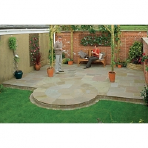 Wickes  Marshalls Antique Alverno Autumn Bronze Multi Paving Patio P