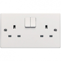 Wickes  Schneider Ultimate 13AMP Dp Switched 2 Gang Socket