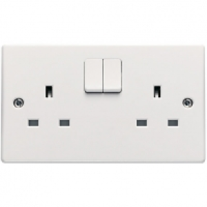 Wickes  Schneider Ultimate 13AMP Dp Switched 2 Gang Socket