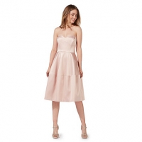 Debenhams Debut Pink bandeau knee length prom dress