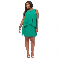 Debenhams The Collection Green chiffon knee length plus size shift dress
