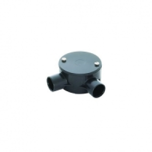 Wickes  Wickes 2 Way Angle Conduit Box Black 20mm