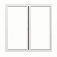 Wickes  Jci Aluminium French Door White Outwards Opening 2090 x 1190