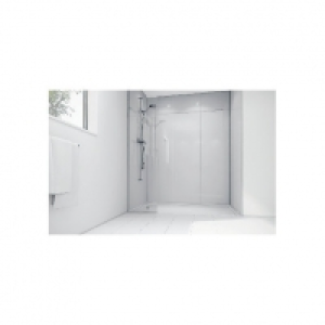 Wickes  Wickes White Acrylic 1700 x 900mm 3 Sided Shower Panel Kit