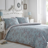 Debenhams Home Collection Blue and grey Curious Bird bedding set