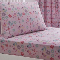 Debenhams Bluezoo Kids pink Little Owl And Friends fitted sheet and pillow 