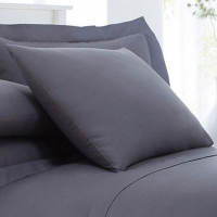 Debenhams Home Collection Grey cotton rich percale pillow case pair