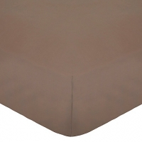 Debenhams Home Collection Light brown cotton rich percale fitted sheet