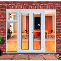 Wickes  Wickes Upvc French Doors 8ft with 1 Sash 1 Side Panel 600mm