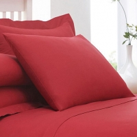 Debenhams Home Collection Red cotton rich percale pillow case pair