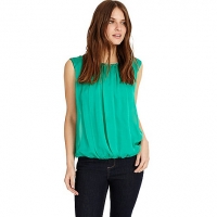 Debenhams Phase Eight Green riley pleat front silk blouse