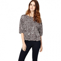 Debenhams Phase Eight Charcoal and ivory cecily jacquard top