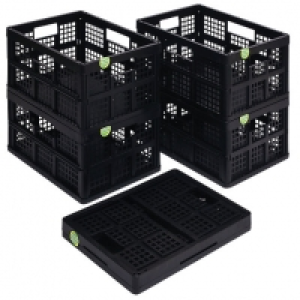 Really Useful Folding Box/Crate Black 32L £3.49