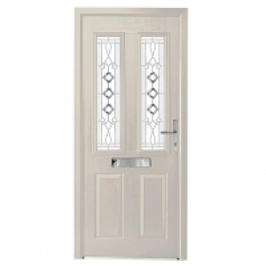 Wickes Malton Composite Door White 2 Panel 2100 x 920mm Left