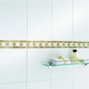 Wickes Mocha Matt Travertine Border Tile 58 x 305mm £14.99